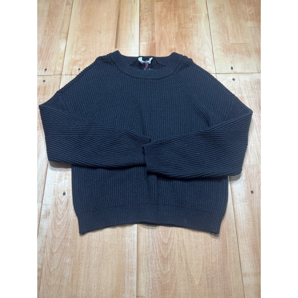 NO BOUNDARIES Womens Black‎ Ribbed Knit Crew Neck Sweater XXXL
